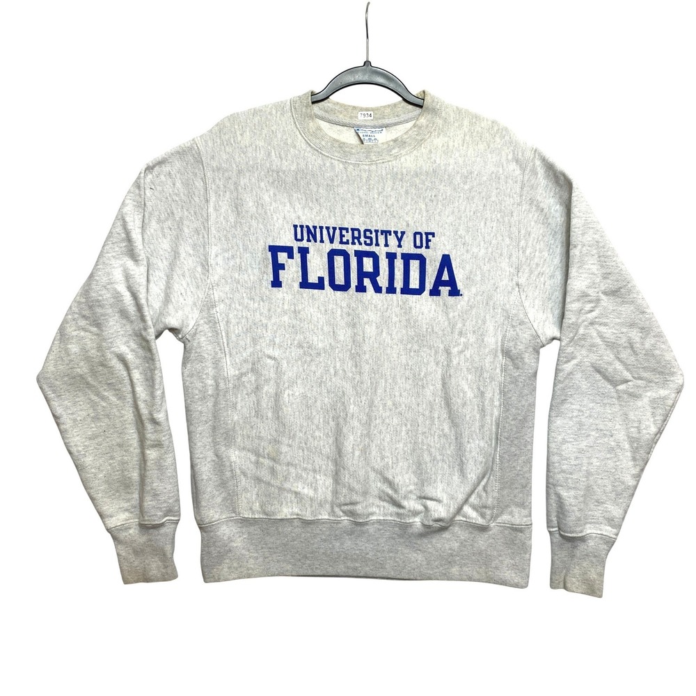 VINTAGE Champion University of Florida Gators Sweatshirt Mens Small Gray Blue